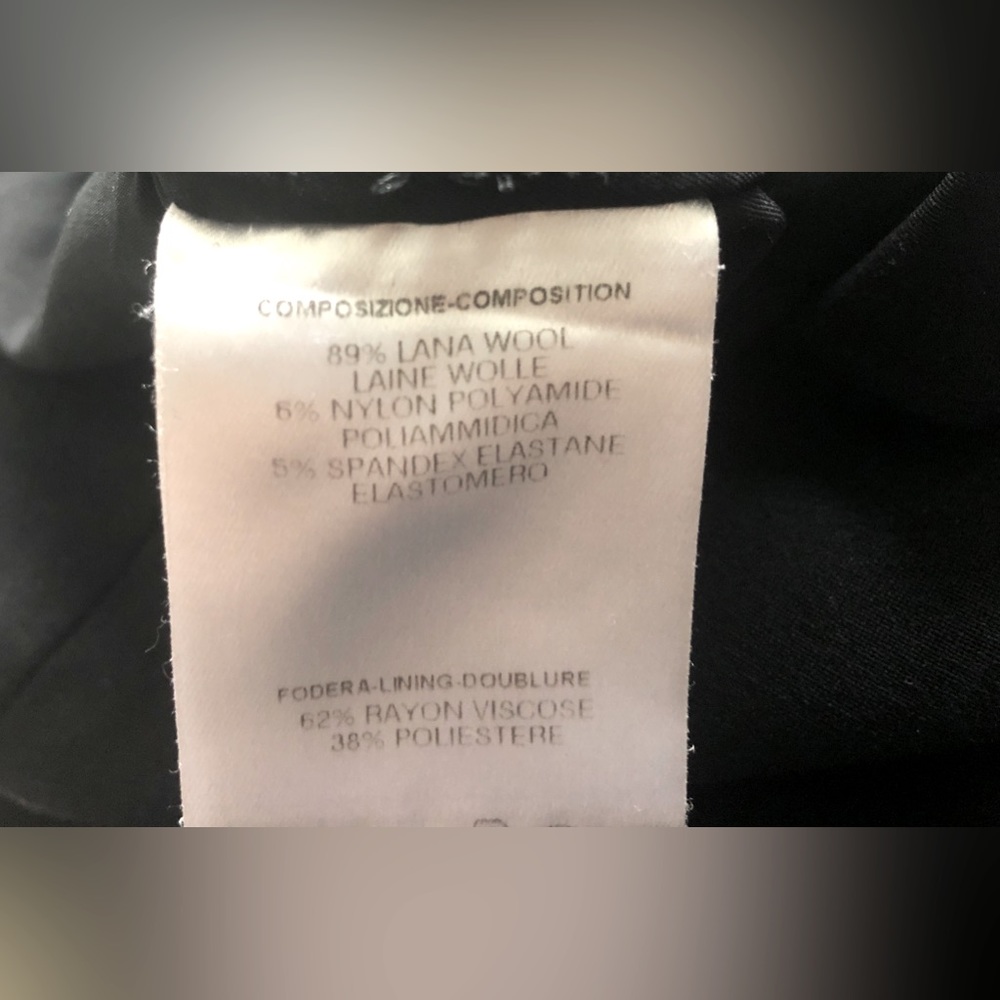 Gucci Vintage wool Pants Trousers Wide Leg Black Women’s Size 42 - Picture 7 of 7